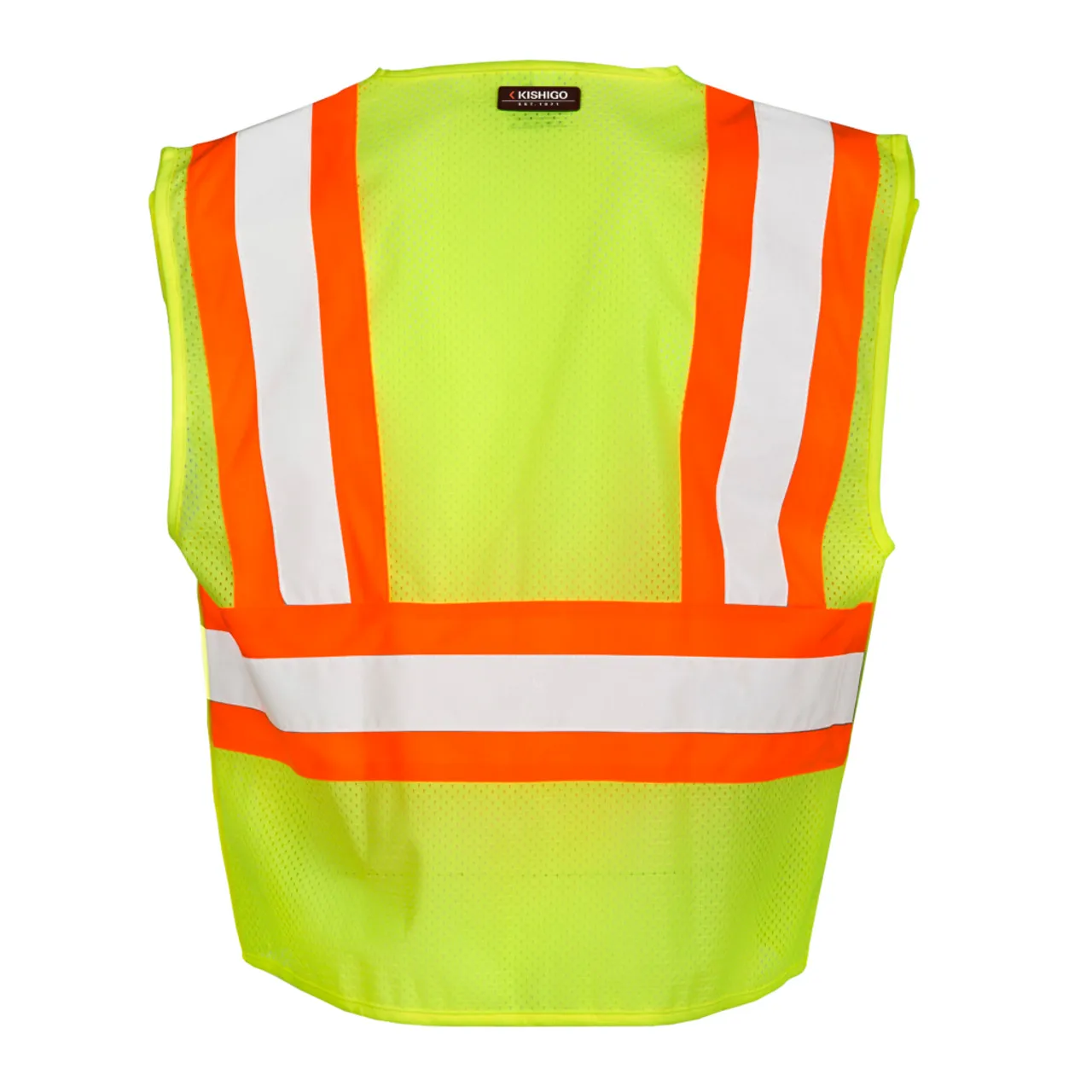 Kishigo Contrasting Mesh Breakaway Vest 1174 Lime | 1176 Orange