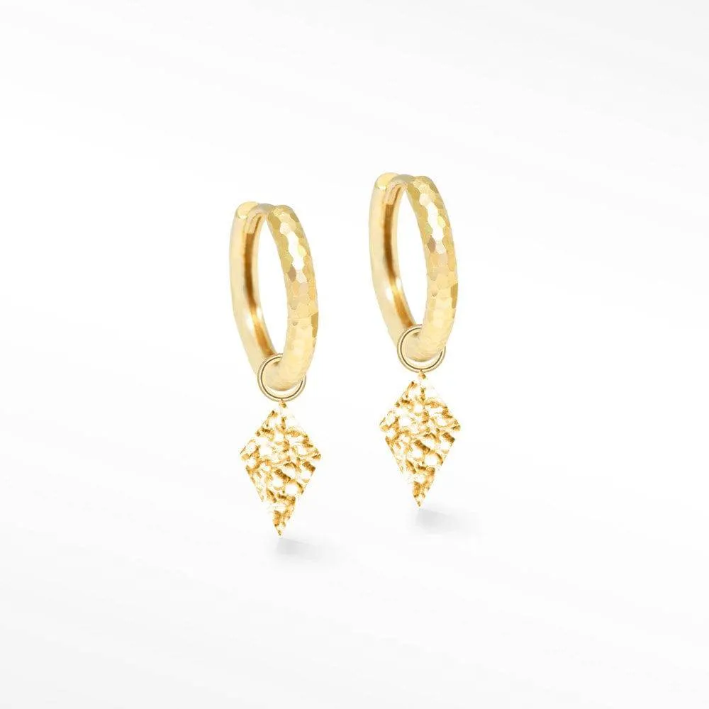 Kite 9mm 18k Yellow Gold Convertible Earrings