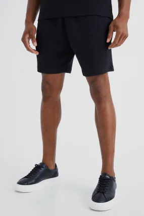 Loose Fit Short Length Waffle Short | boohooMAN UK