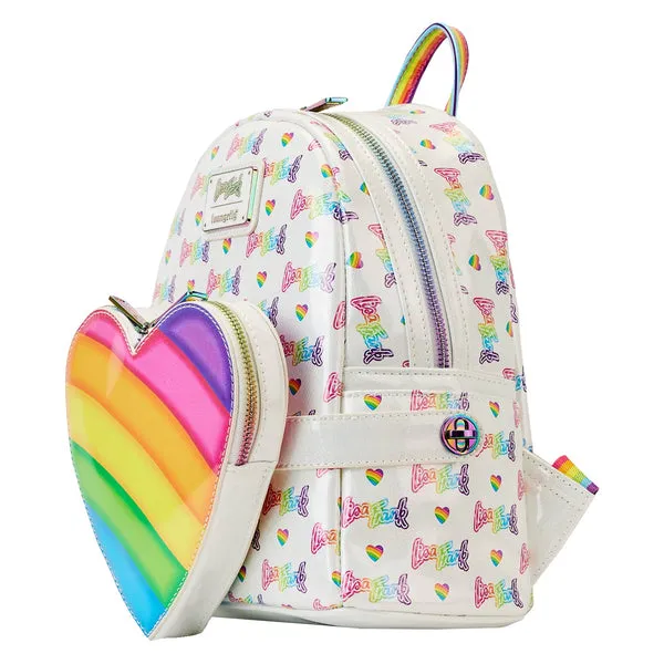 Loungefly x Lisa Frank Rainbow Heart Mini Backpack