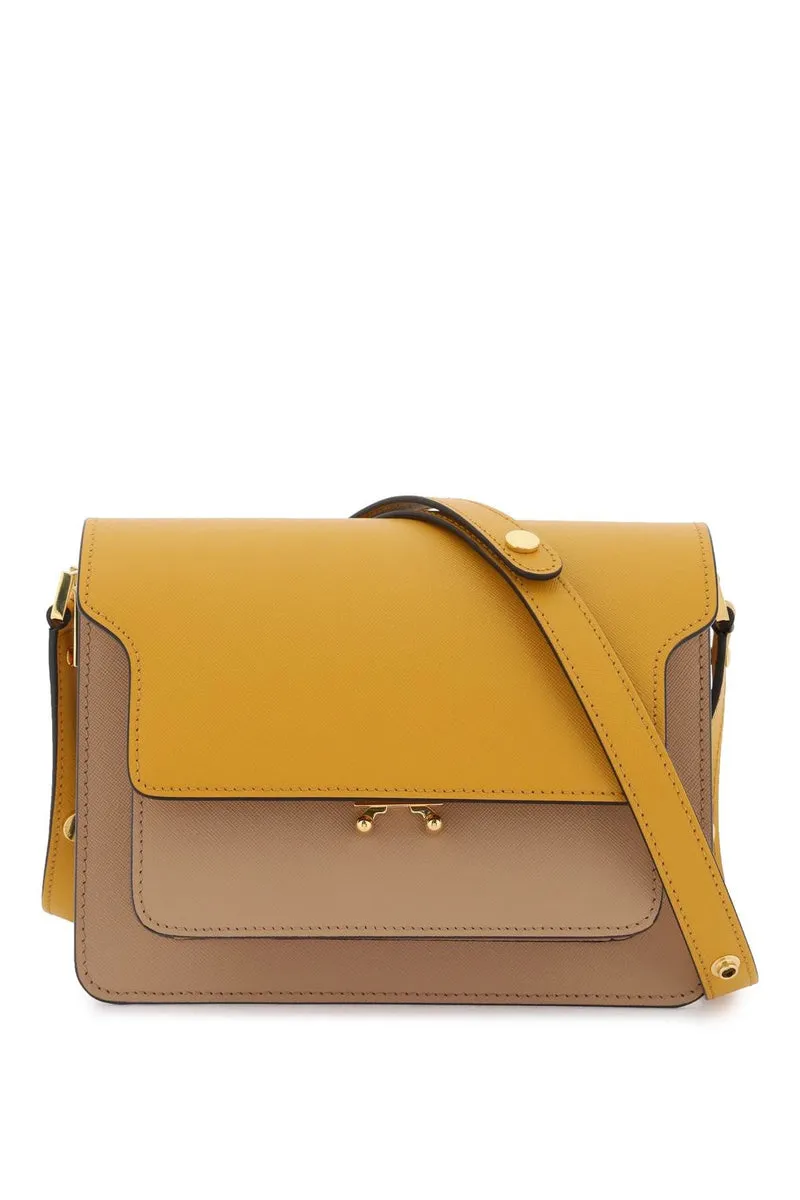 Marni    Marni Tricolor Leather Medium Trunk Bag