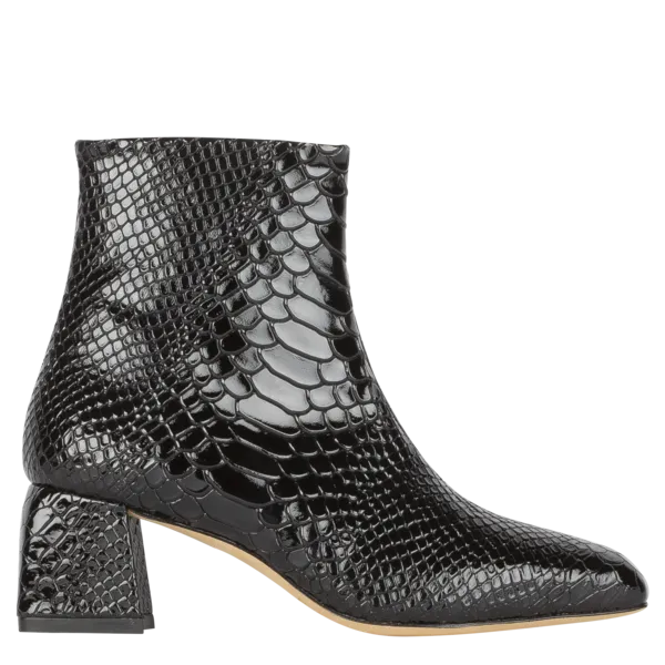 Marti Embossed Snake Boot - Black