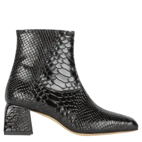 Marti Embossed Snake Boot - Black