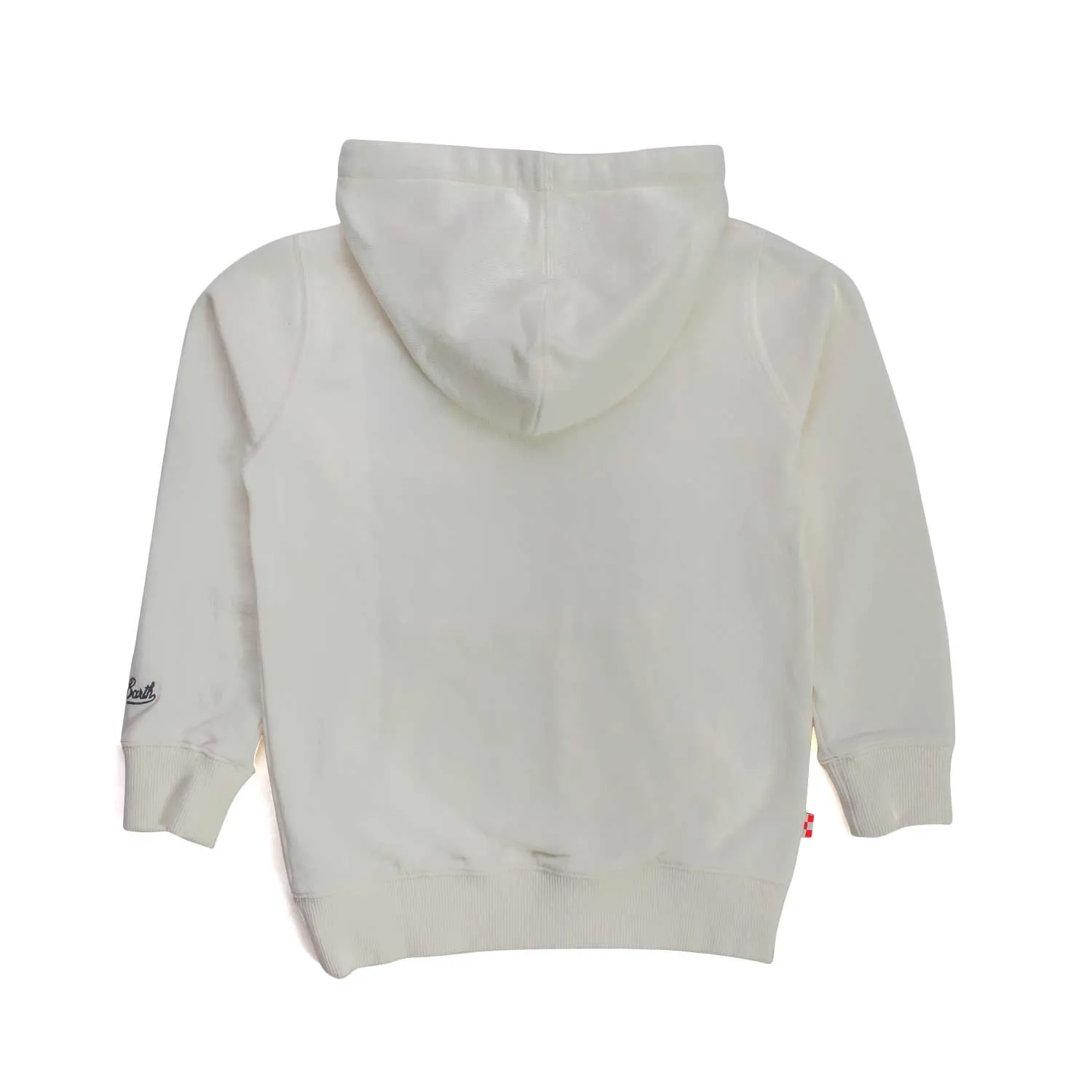 Mc2 Saint Barth White Logo Hoodie For Boys