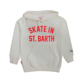 Mc2 Saint Barth White Logo Hoodie For Boys