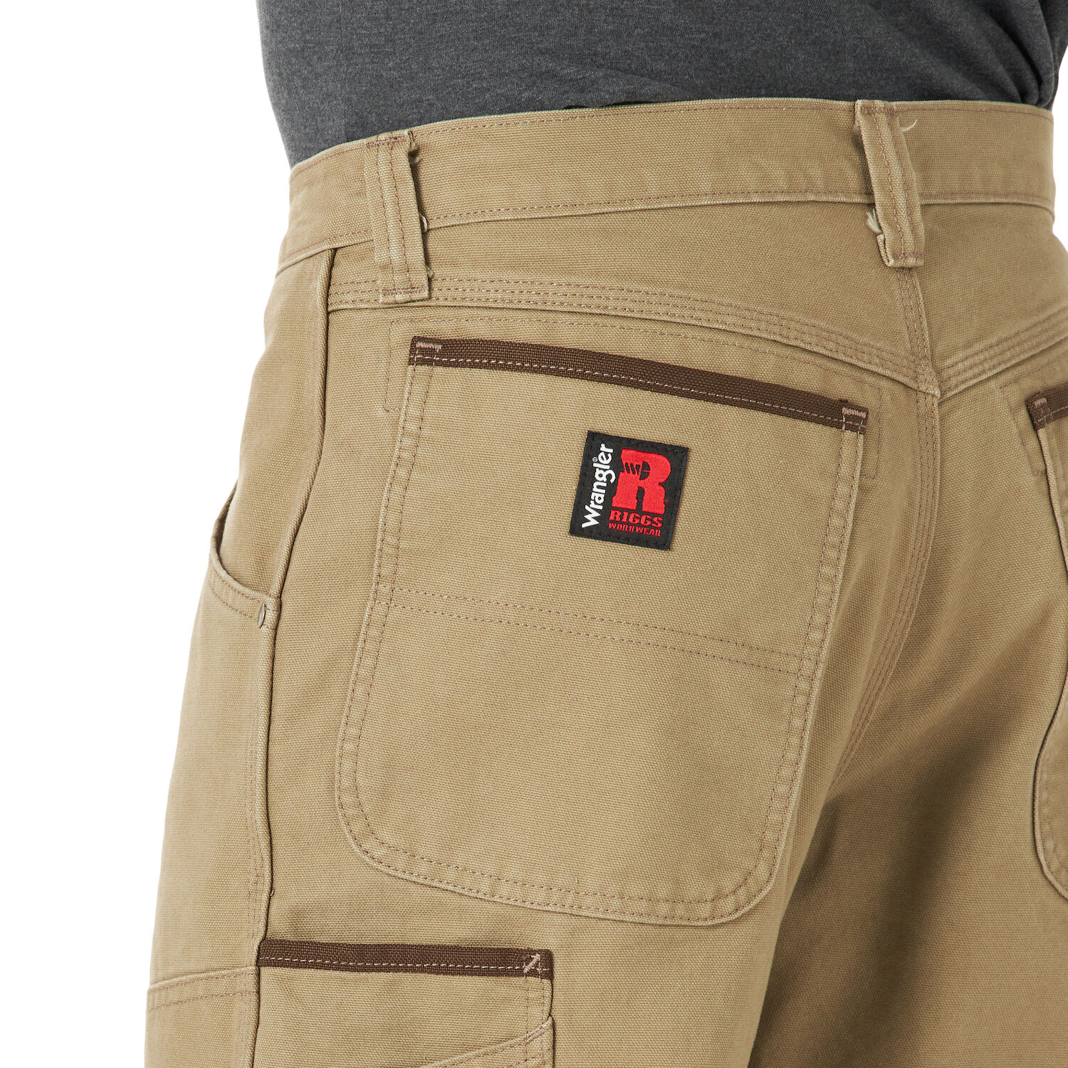 Men's Wrangler® RIGGS Workwear® Mason Relaxed Fit Canvas Pant in Rock Khaki