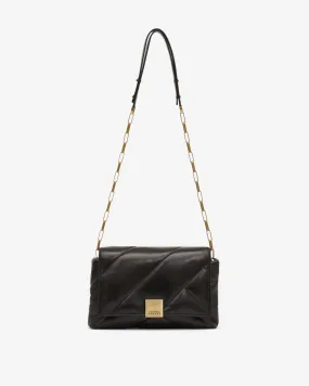 Merine Puffy Shoulder Bag in Black