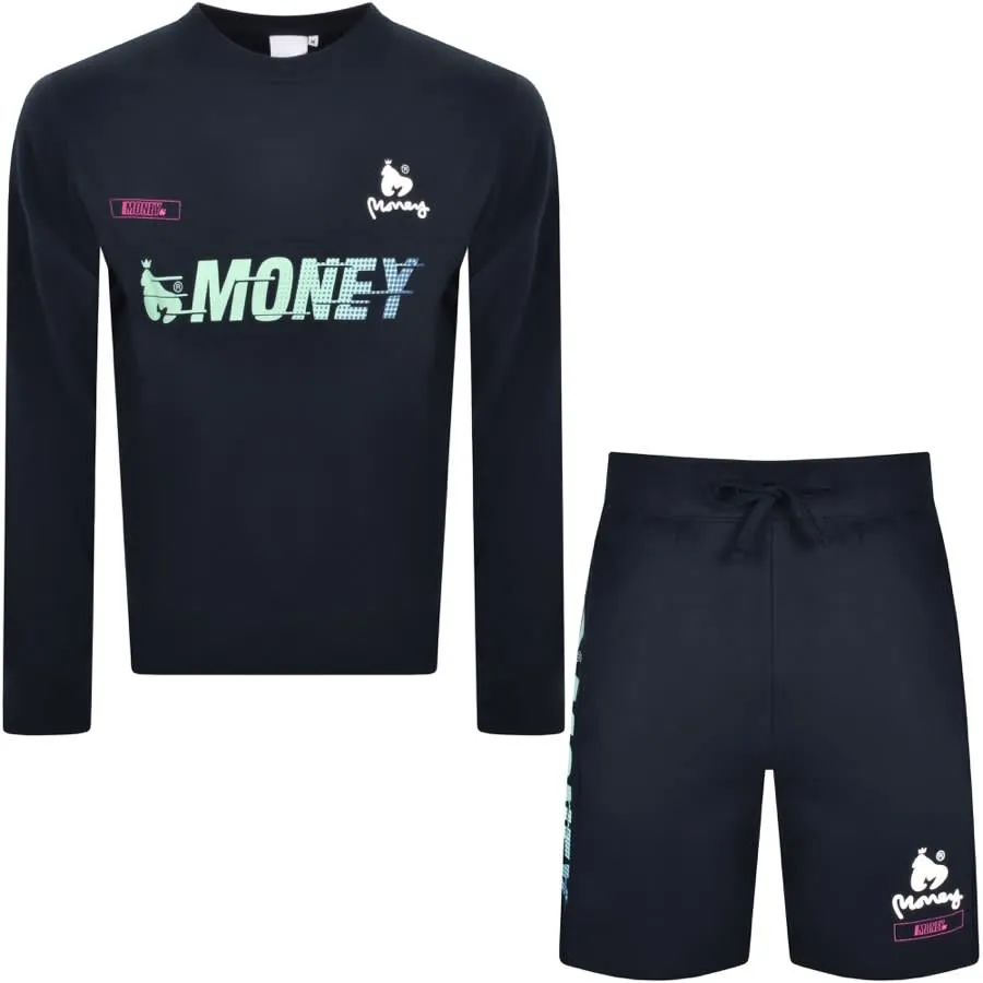 Money Speed Money Shorts Tracksuit Navy