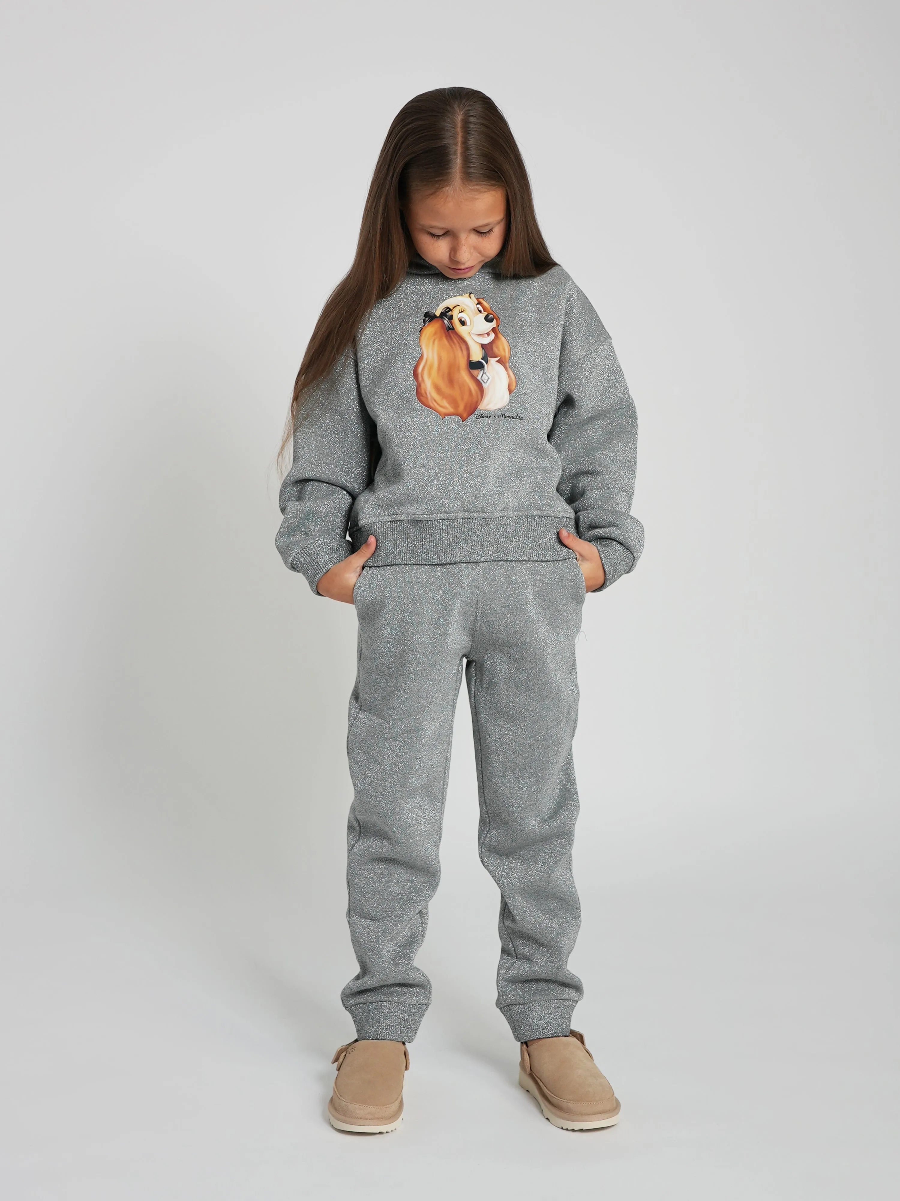 Monnalisa Girls Disney's Lady Hoodie in Grey