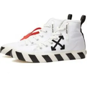 Off-White Men's Mid Top Vulcanised Sneakers in White