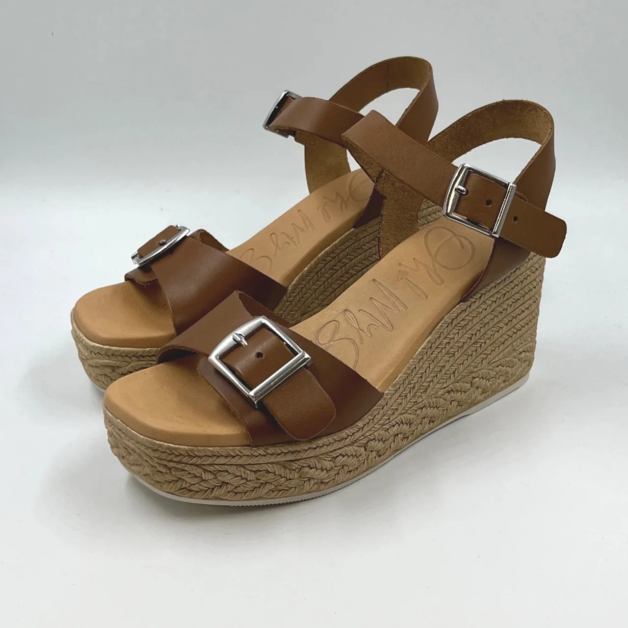 Oh My Sandals 5459 Roble Tan Wedge Sandal