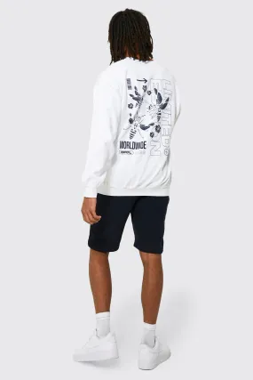 Oversized Floral Sweatshirt Short Tracksuit | boohooMAN UK