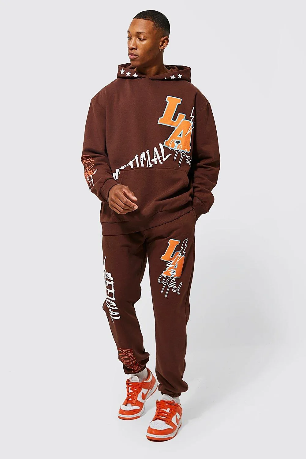 Oversized La Official Varsity Hooded Tracksuit