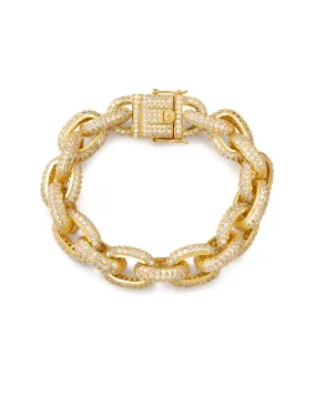 OZZIE PAVE CHAIN BRACELET- GOLD