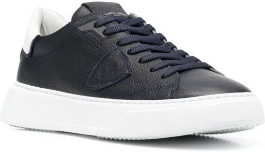 Philippe Model Paris Temple Veau leather sneakers Blue