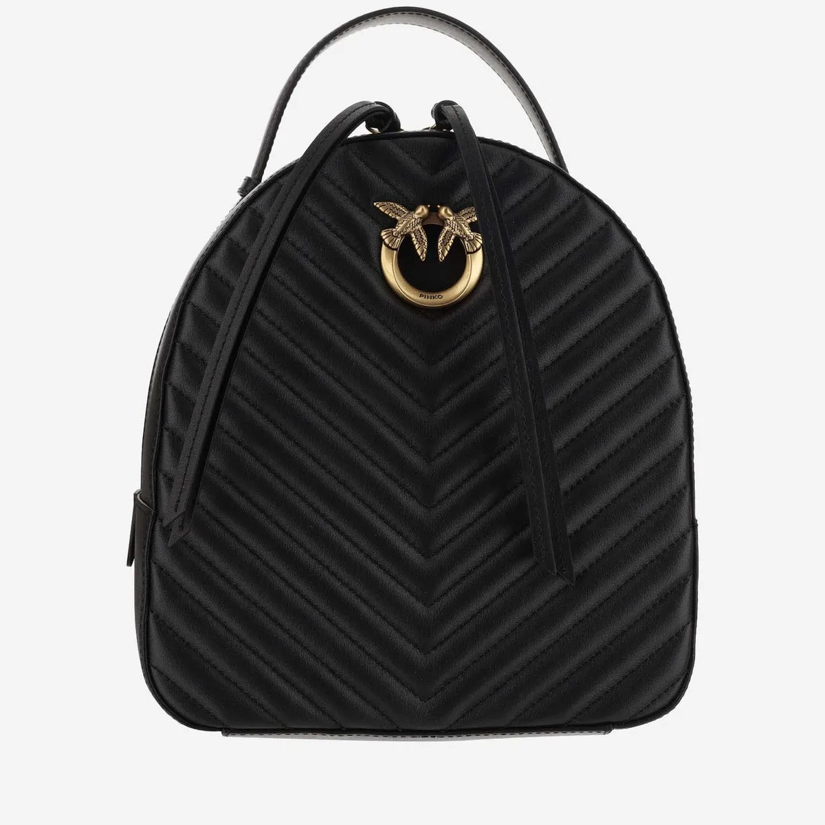 PINKO    Pinko Love Click Classic Chevron Backpack