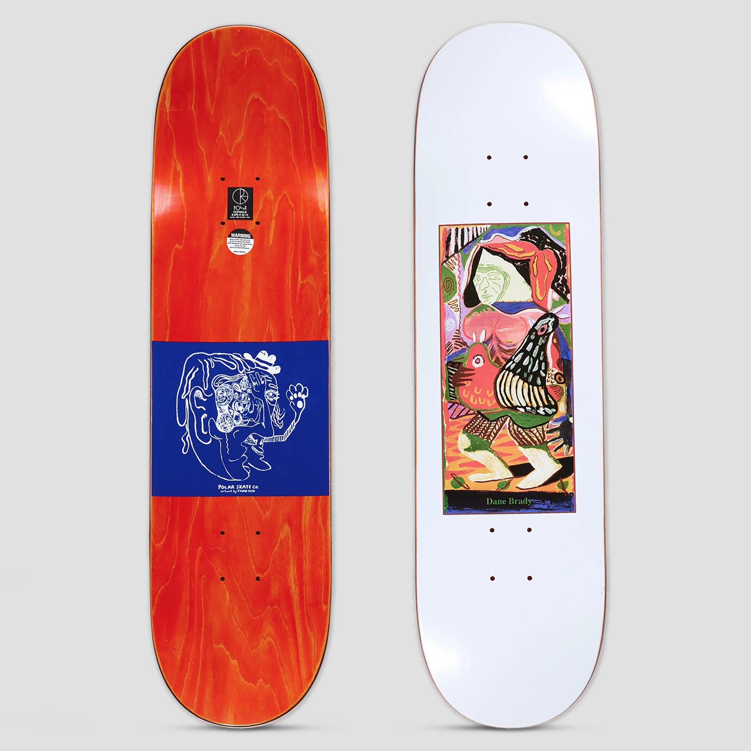 Polar 8.375 Dane Brady Pigeons Skateboard Deck