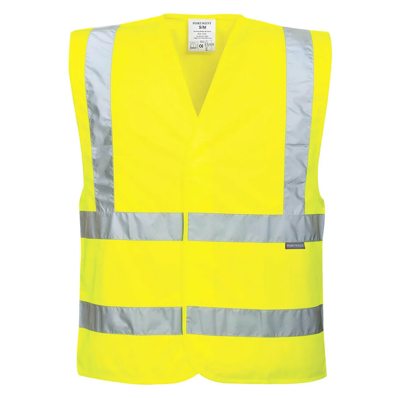 PortWest Eco Hi-Vis Vest (10 Pack) Yellow EC76