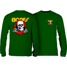 Powell Peralta Skateboard Long Sleeve Shirt Ripper Forest Green