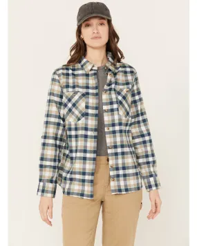 Product Name:  Wrangler Riggs Workwear Women's Plaid Print Long Sleeve Button Down Shirt