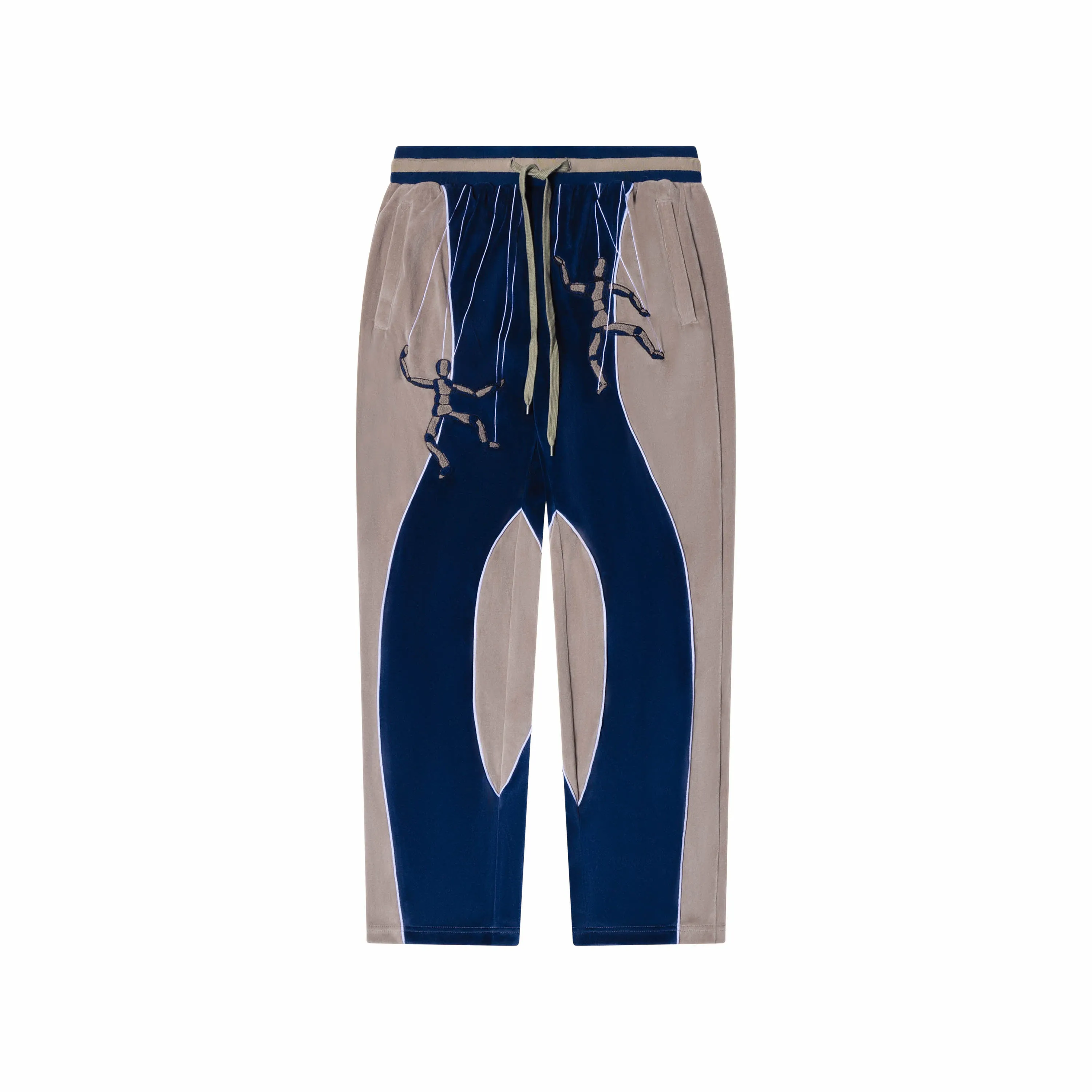 Puppet Master Velour Tracksuit Bottoms [Blue/Grey]