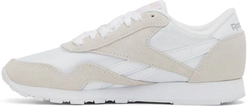 Reebok Classics White & Gray Classic Nylon Sneakers