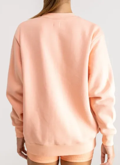 Rhythm Essential Womens Fleece - Washed Peach