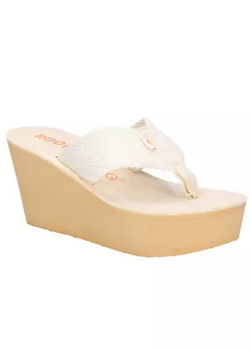 Rocket Dog Ladies Cream Diver Webbing Sandals | Grattan