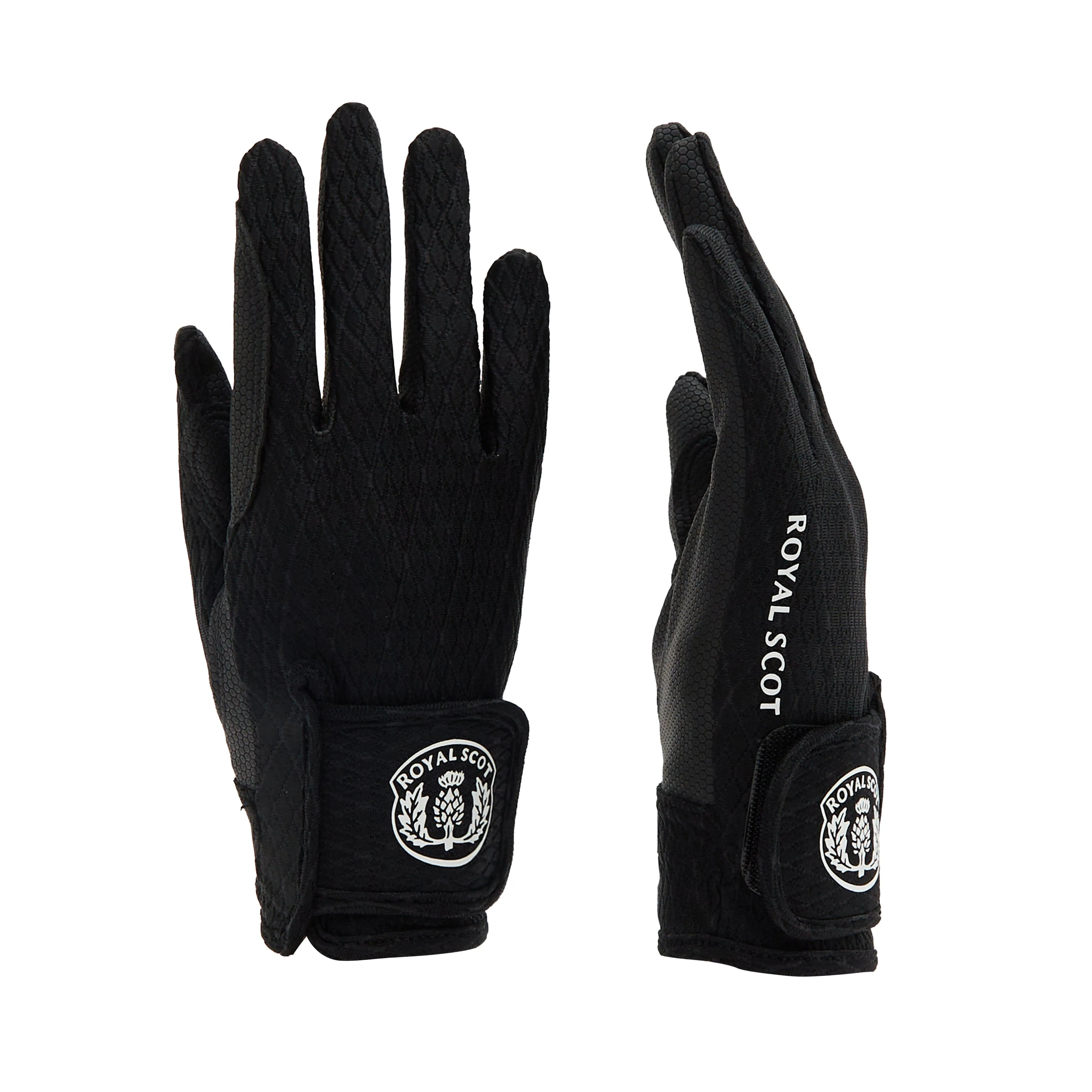 Royal Scot Adult Silicone Riding Gloves Black | Ultimate Outdoors