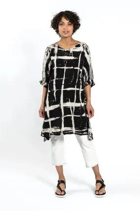 RS662 Lyle Tunic Dress-Black/White