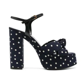 Saint Laurent    Saint Laurent Bianca Polka Dot Sandals