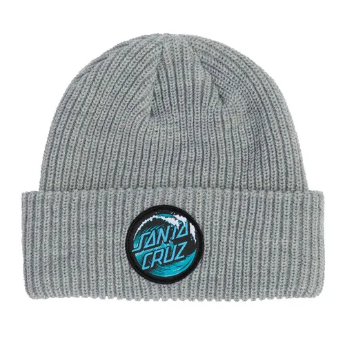 Santa Cruz Skateboard Beanie Wave Dot Heather Grey  OS