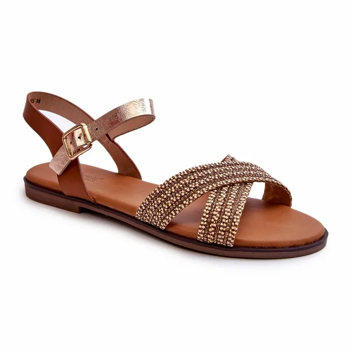 S.Barski MY923 Women's Flat Sandals, Brown