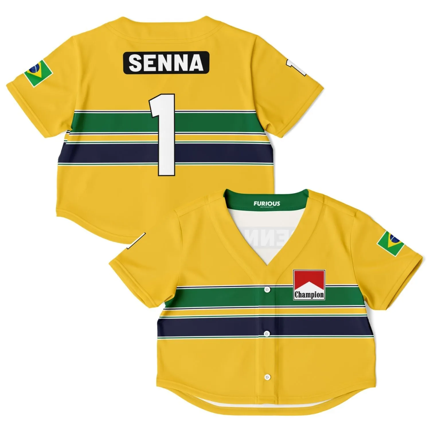 Senna - Nacional Helmet Crop Top Jersey