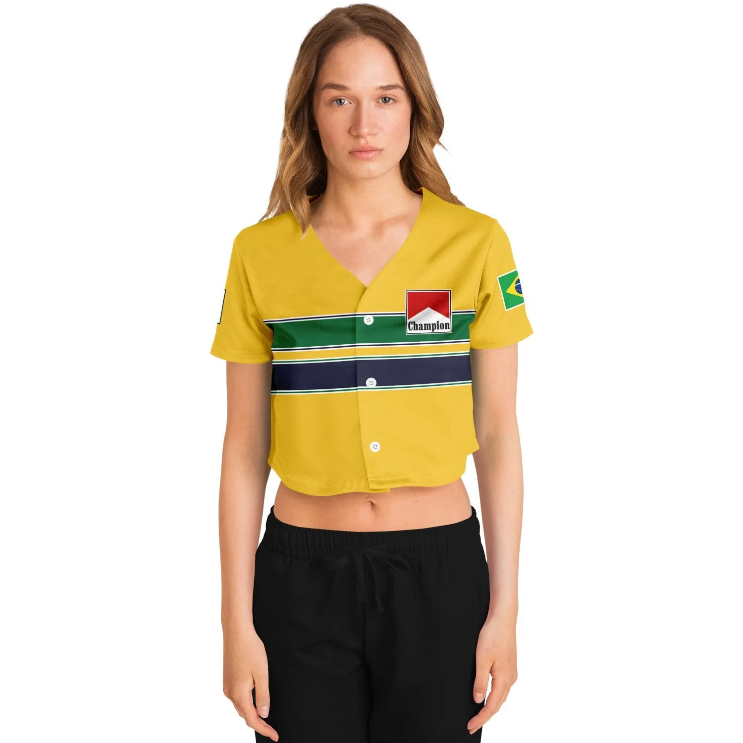 Senna - Nacional Helmet Crop Top Jersey