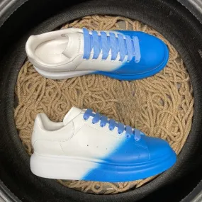 Sneakers White & Blue Dipped Paint 2024