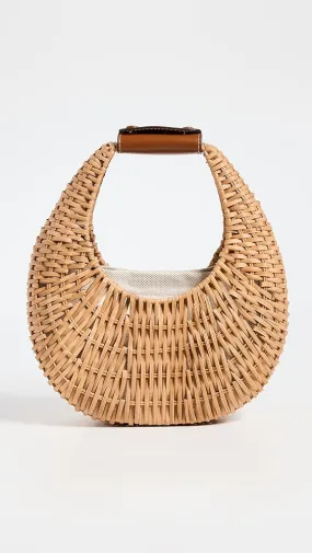 STAUD   Mini Moon Wicker Bag 