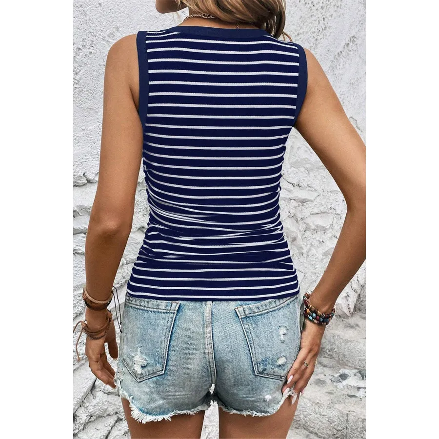 Striped Round Neck Tank