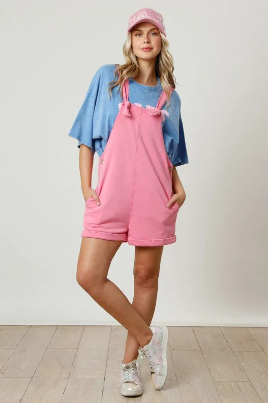 Sunset Chaser Washed Pink Romper