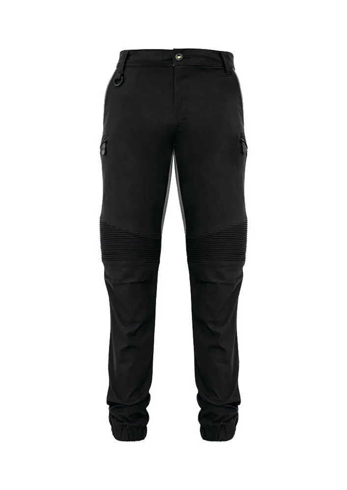 SYZMIK Workwear ZP340 Mens Streetworx Pant - Stretch - Cuffed - Cotton/Spandex - Modern Slim Fit - UPF50+ - Black - 72