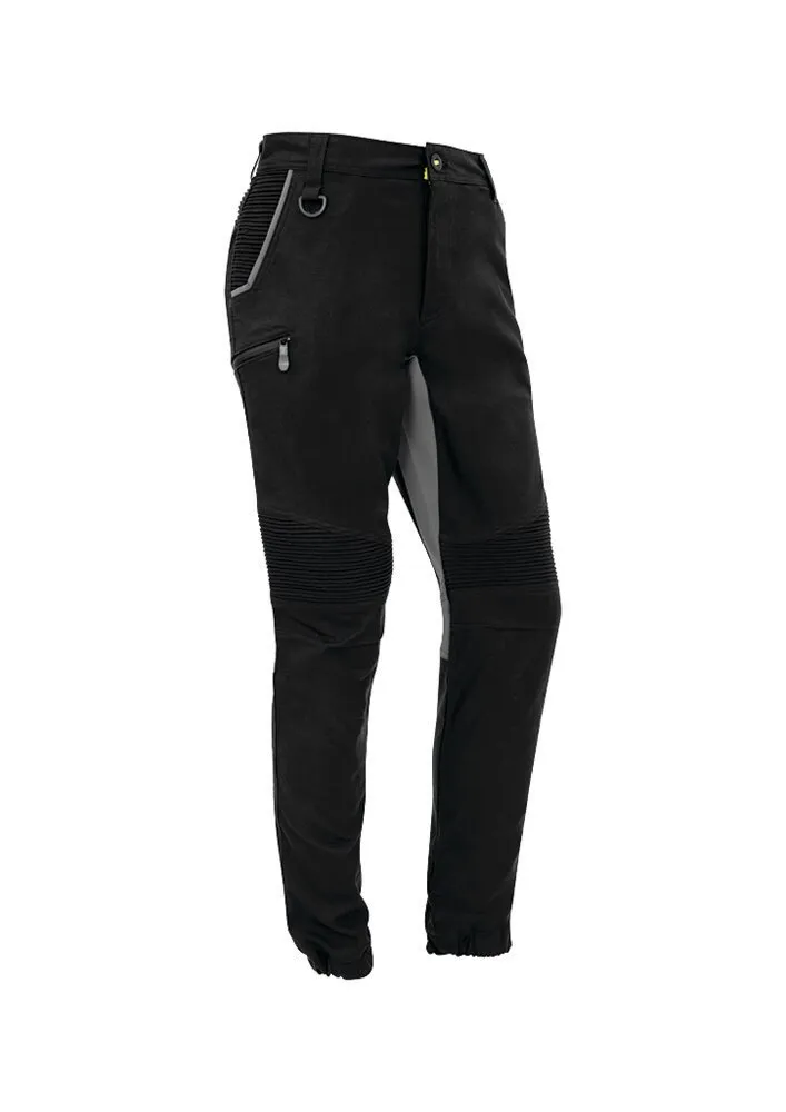 SYZMIK Workwear ZP340 Mens Streetworx Pant - Stretch - Cuffed - Cotton/Spandex - Modern Slim Fit - UPF50+ - Black - 72