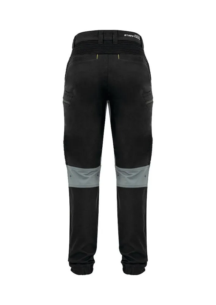 SYZMIK Workwear ZP340 Mens Streetworx Pant - Stretch - Cuffed - Cotton/Spandex - Modern Slim Fit - UPF50+ - Black - 72