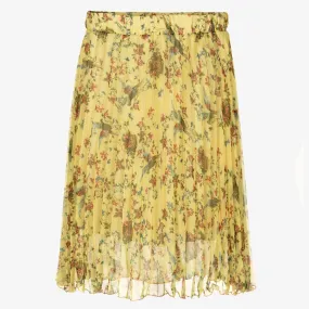 Teen Yellow Pleated Skirt 