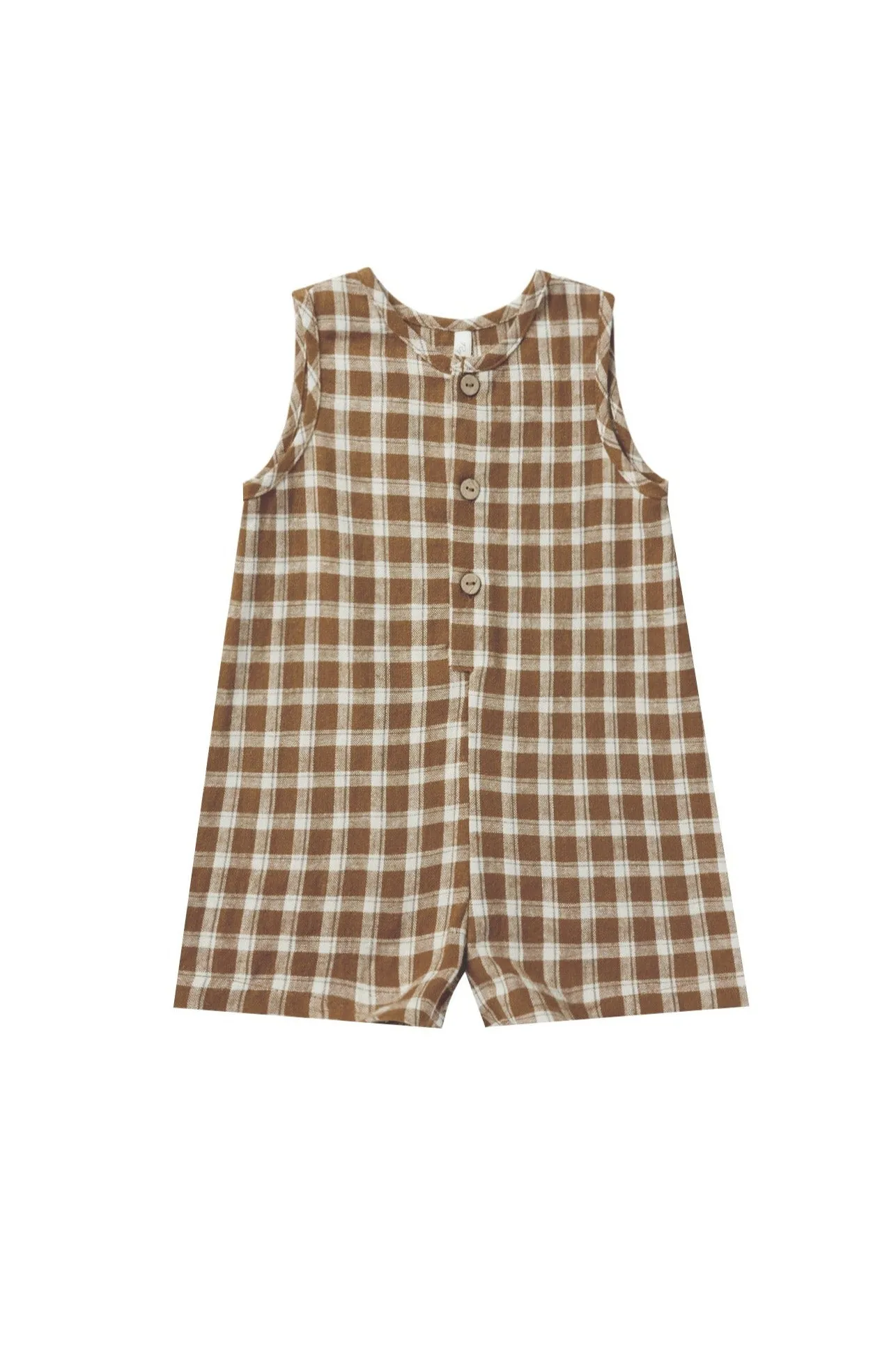 The Maverick Romper by Rylee + Cru - Saddle Plaid - BABY