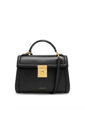 The Paris Smooth Leather Bag - Black