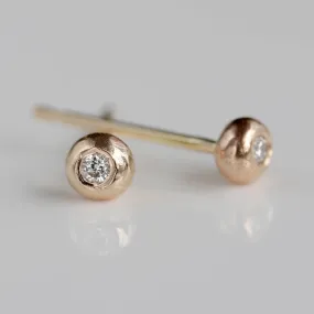 Tiny Pebble Stud Earrings