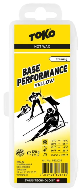 Toko Base Performance Hot Wax Yellow | Ski Maintenance & Waxing UK