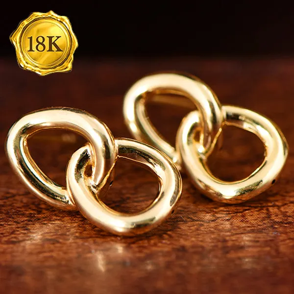 UNIQUE DESIGN 18KT SOLID GOLD EARRINGS