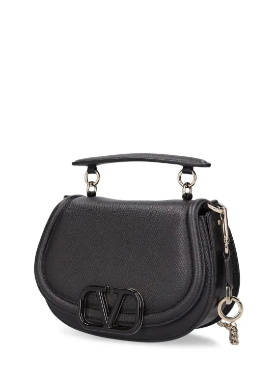 Valentino Garavani   V logo leather saddle bag 