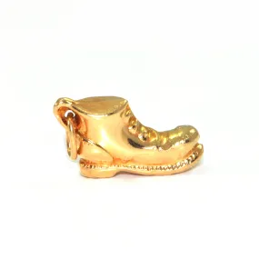 Vintage 18K Yellow Gold Boot Charm